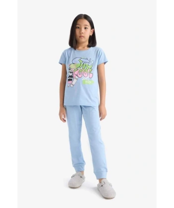 Defacto Kız Çocuk Kısa Kollu Pijama Takımı