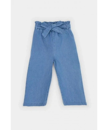 Defacto Paperbag Düz Paça Jean Pantolon Kız Bebek