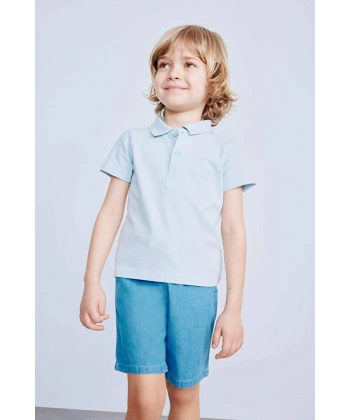 Defacto Kısa Kollu Polo Basic Düz Tişört Erkek Bebek