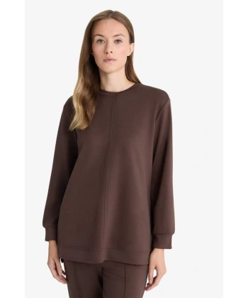 Defacto Regular Fit Bisiklet Yaka Uzun Kollu Tunik