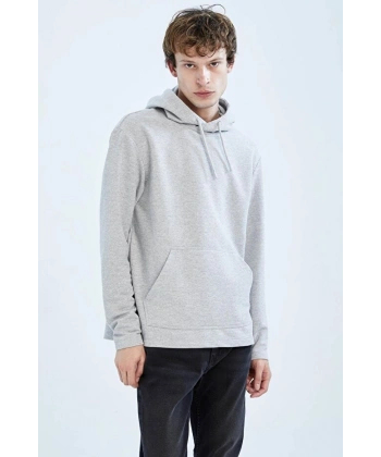 Defacto Regular Fit Kapüşonlu Kanguru Cepli Sweatshirt