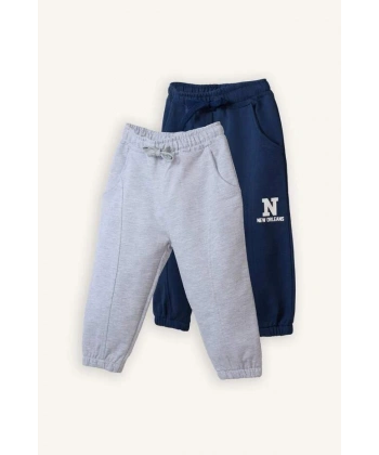 Defacto Regular Jogger Fit Baskılı 2li Eşofman Altı Erkek Bebek
