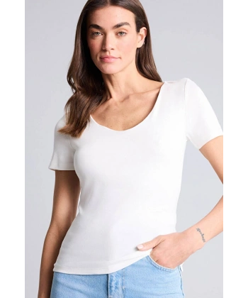 Defacto Slim Fit Basic Modal Tişört