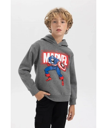 Erkek Çocuk Kapüşonlu Kalın Sweatshirt