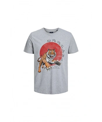 Jack & Jones Erkek Baskılı Tişört