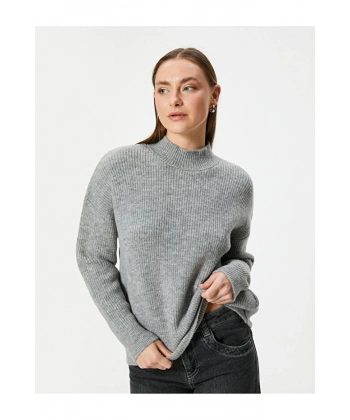 Koton Basic Dik Yaka Oversize Kazak