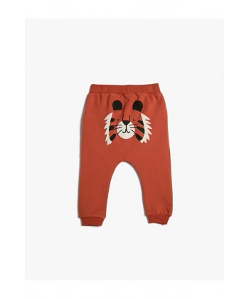 Koton Basic Jogger Eşofman Altı Şardonlu Beli Bağlamalı Cepli Pamuklu