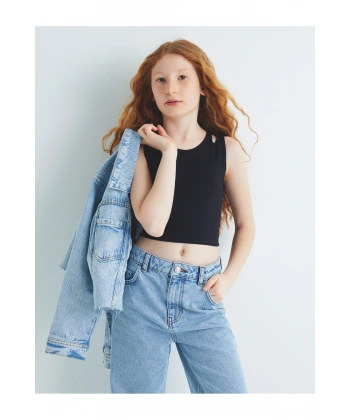 KOTON Crop Atlet Çift Askılı Pamuklu