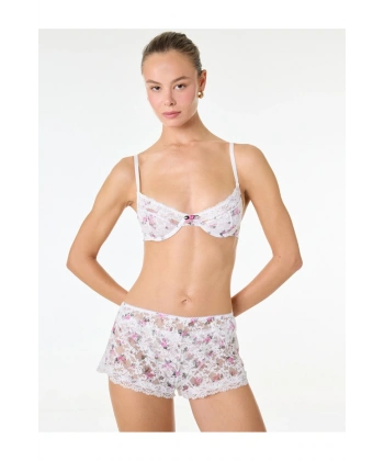 Koton Dantelli Çiçek Desenli Şort Pijama Altı