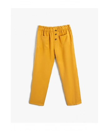 Koton Düz Kesim Büzgülü Pantolon