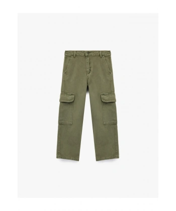 Koton Çocuk Cep Detaylı Loose Fit Pamuklu Kargo Pantolon
