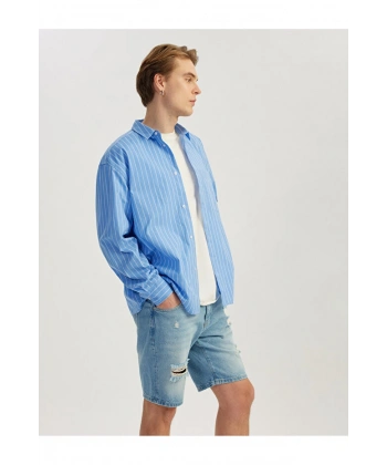 Koton Erkek indigo Jean Şort
