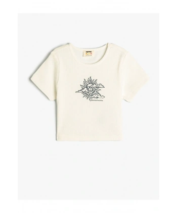 Koton Kız Çocuk Crop Tişört