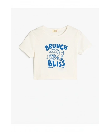 Koton Kız Çocuk Ekru T-Shirt
