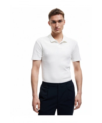 KOTON Koton Kısa Kollu Pamuklu Slim Fit Polo Yaka Tişört