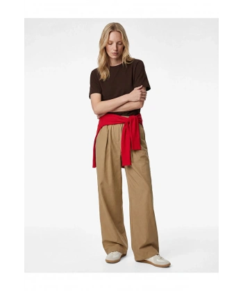 Koton Pamuklu Kısa Kollu Bisiklet Yaka Oversize Basic Tişört