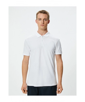 Koton Polo Yaka Tişört Slim Fit Düğmeli Kısa Kollu