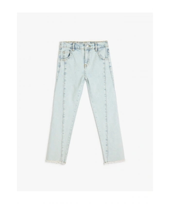 Koton Yüksek Bel Pamuklu Denim Pantolon
