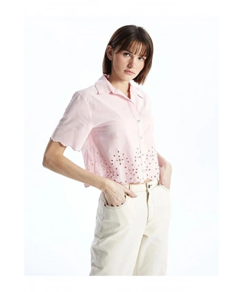 LC Waikiki Ajurlu Poplin Kadın Gömlek