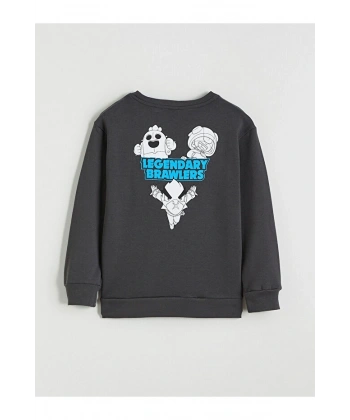 LC Waikiki Baskılı Erkek Çocuk Kalın Sweatshirt