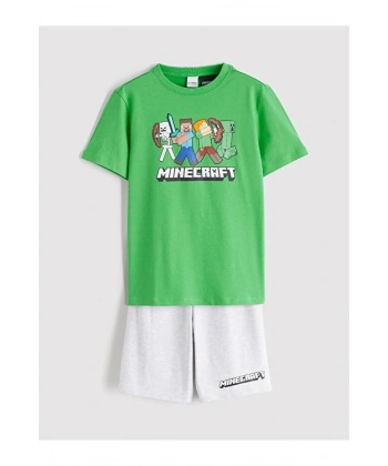 LC Waikiki Baskılı Erkek Çocuk Şortlu Pijama Takımı