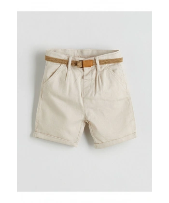 LC Waikiki Bej Kemerli Basic Cepli Erkek Çocuk Şort