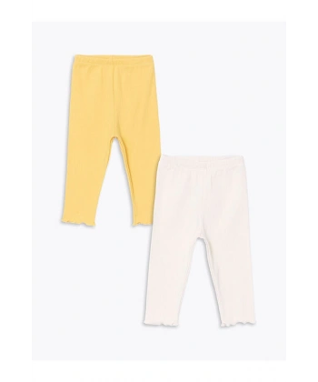 LC Waikiki Beli Lastikli Basic Kız Bebek Tayt 2 li