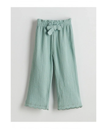 LC Waikiki Beli Lastikli Müslin Kız Çocuk Pantolon