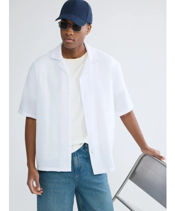 LC Waikiki Beyaz Regular Fit Erkek Basic Gömlek