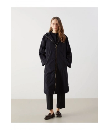 LC Waikiki Classic Kapüşonlu Düz Oversize Kadın Tunik