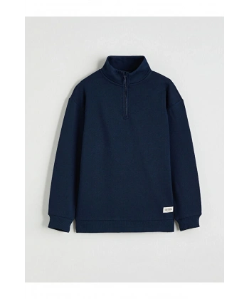 LC Waikiki Dik Yaka Erkek Çocuk Kalın Sweatshirt