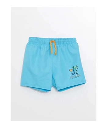 LC Waikiki Erkek Bebek baby Beli Lastikli Baskılı Deniz Şortu