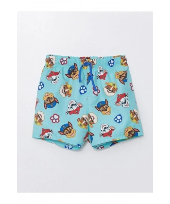 LC Waikiki Erkek Bebek Beli Lastikli Baskılı Deniz Şortu