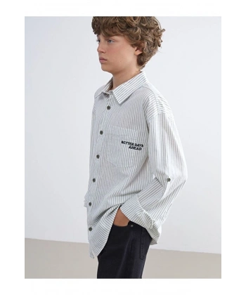 LC Waikiki Erkek Çocuk Kids Çizgili Gömlek