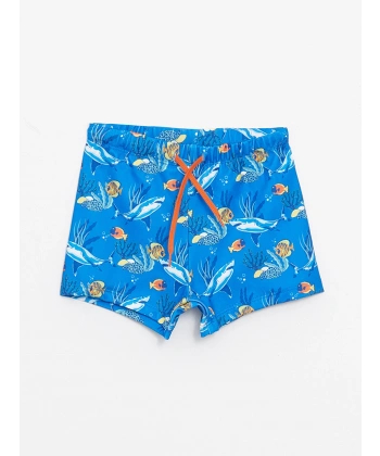 LC Waikiki Erkek Çocuk Mavi Hızlı Kuruyan Uv Korumalı Boxer Mayo