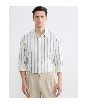 LC Waikiki Erkek Regular Fit Çizgili Gömlek