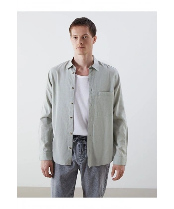 LC Waikiki Erkek Regular Fit Uzun Kollu Jean Gömlek