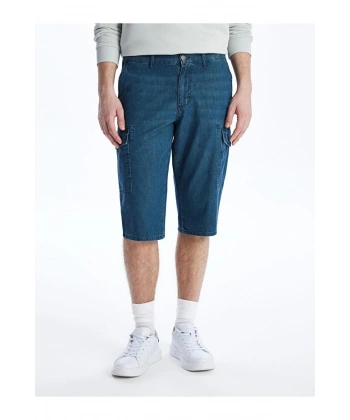 LC Waikiki Erkek Standart Kalıp Jean Bermuda Şort