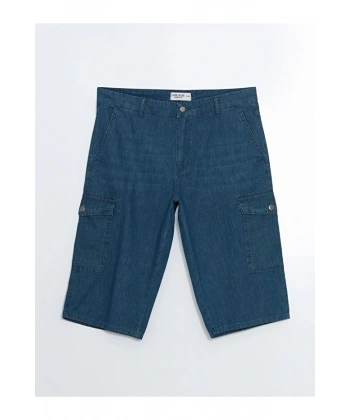 LC Waikiki Erkek Yeşil Standart Kalıp Jean Şort