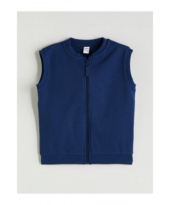 LC Waikiki Indigo Kolej Yaka Erkek Çocuk Yelek
