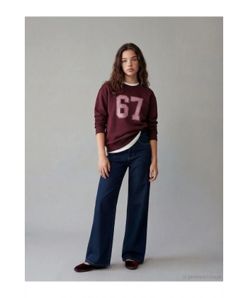 LC Waikiki Indigo Wideleg Kız Çocuk Jean Pantolon