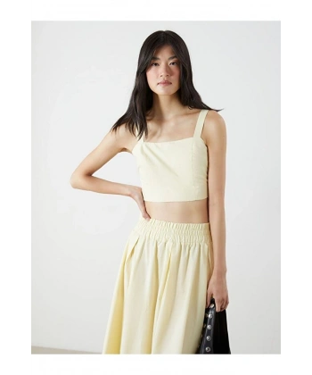 LC Waikiki Kadın Kare Yaka Askılı Crop
