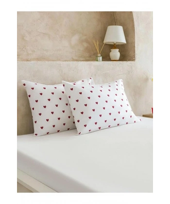 LC Waikiki Kalp Desenli Yastık Kılıfı 2 li 50x70 Cm