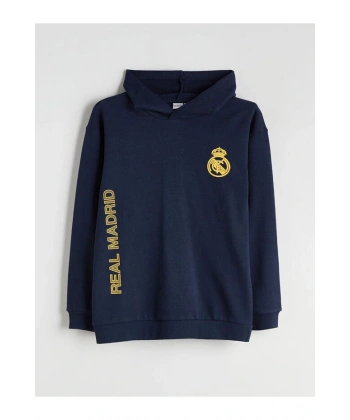 LC Waikiki Kapüşonlu Baskılı Erkek Çocuk Sweatshirt