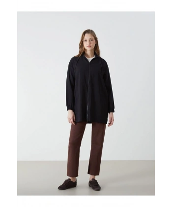 LC Waikiki Kapüşonlu Düz Oversize Kadın Tunik