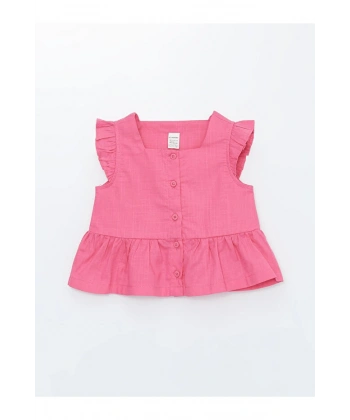 LC Waikiki Kare Yaka Kolsuz Basic Kız Bebek Gömlek