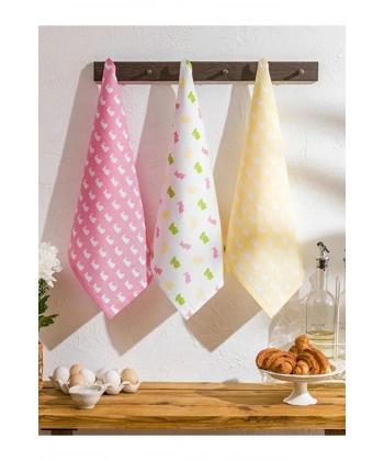 LC Waikiki Karışık Baskılı Kurulama Bezi 3 lü 40x50 Cm
