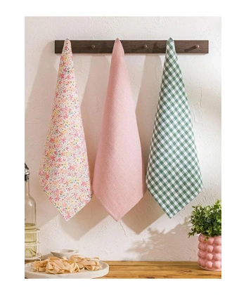 LC Waikiki Karışık Baskılı Kurulama Bezi 3 lü 40x50 Cm