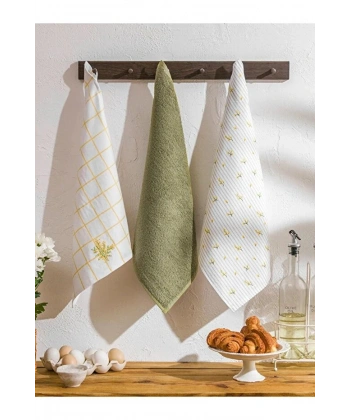 LC Waikiki Karışık Baskılı Kurulama Bezi 3 lü 40x50 Cm