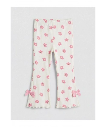 LC Waikiki Kız Bebek Çiçekli Tayt Pantolon